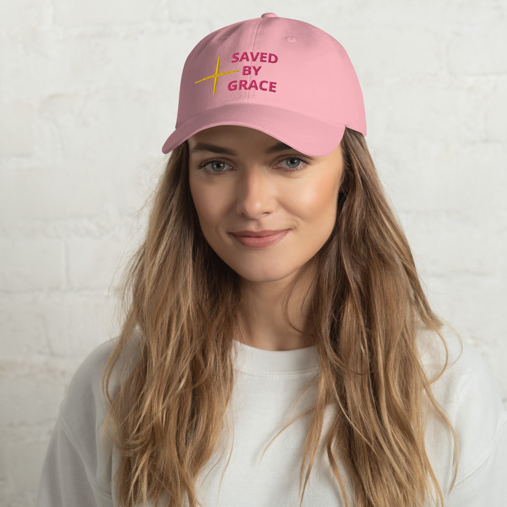 Women’s “Saved By Grace” Cap(Pink)