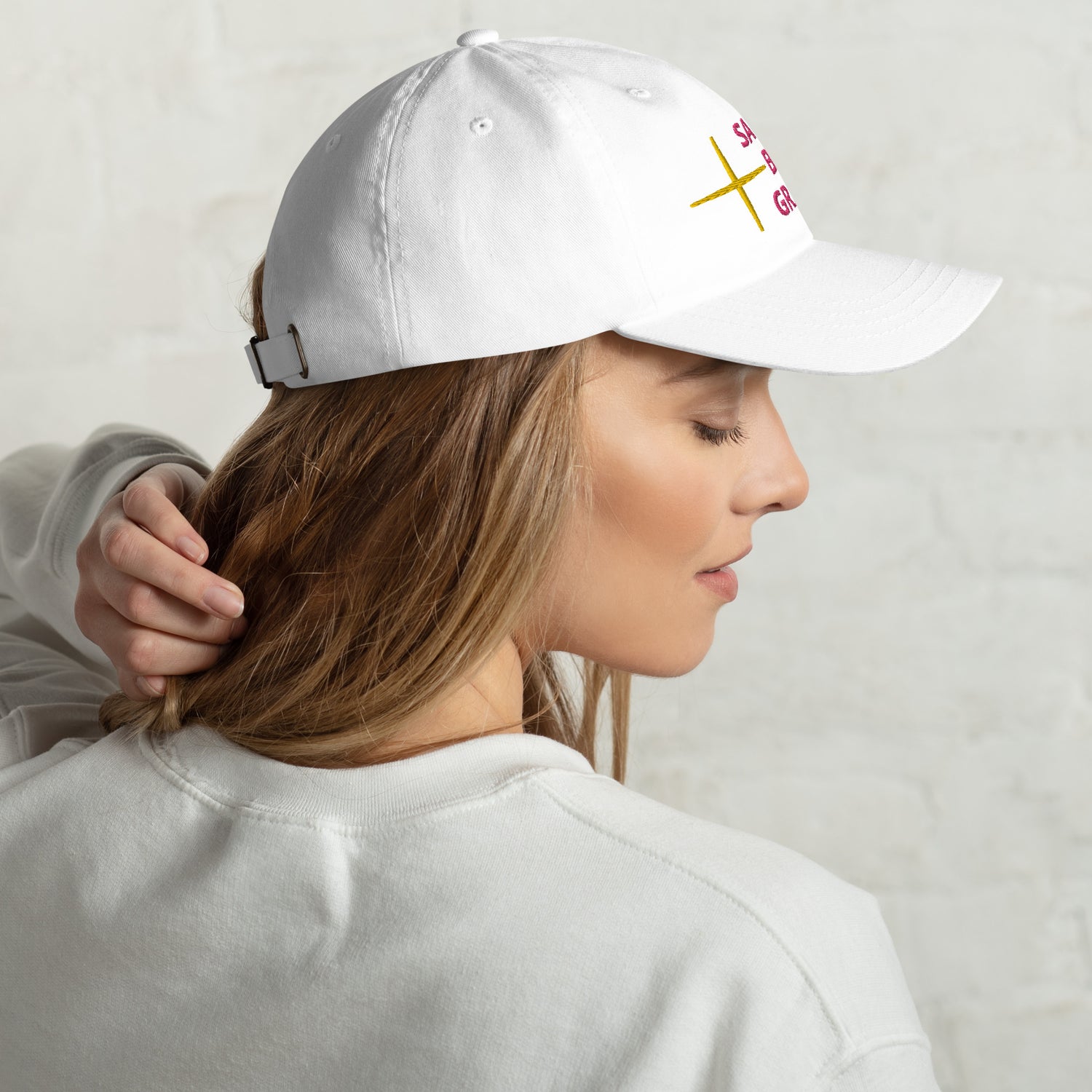 Women’s “Saved By Grace” Cap(Pink)